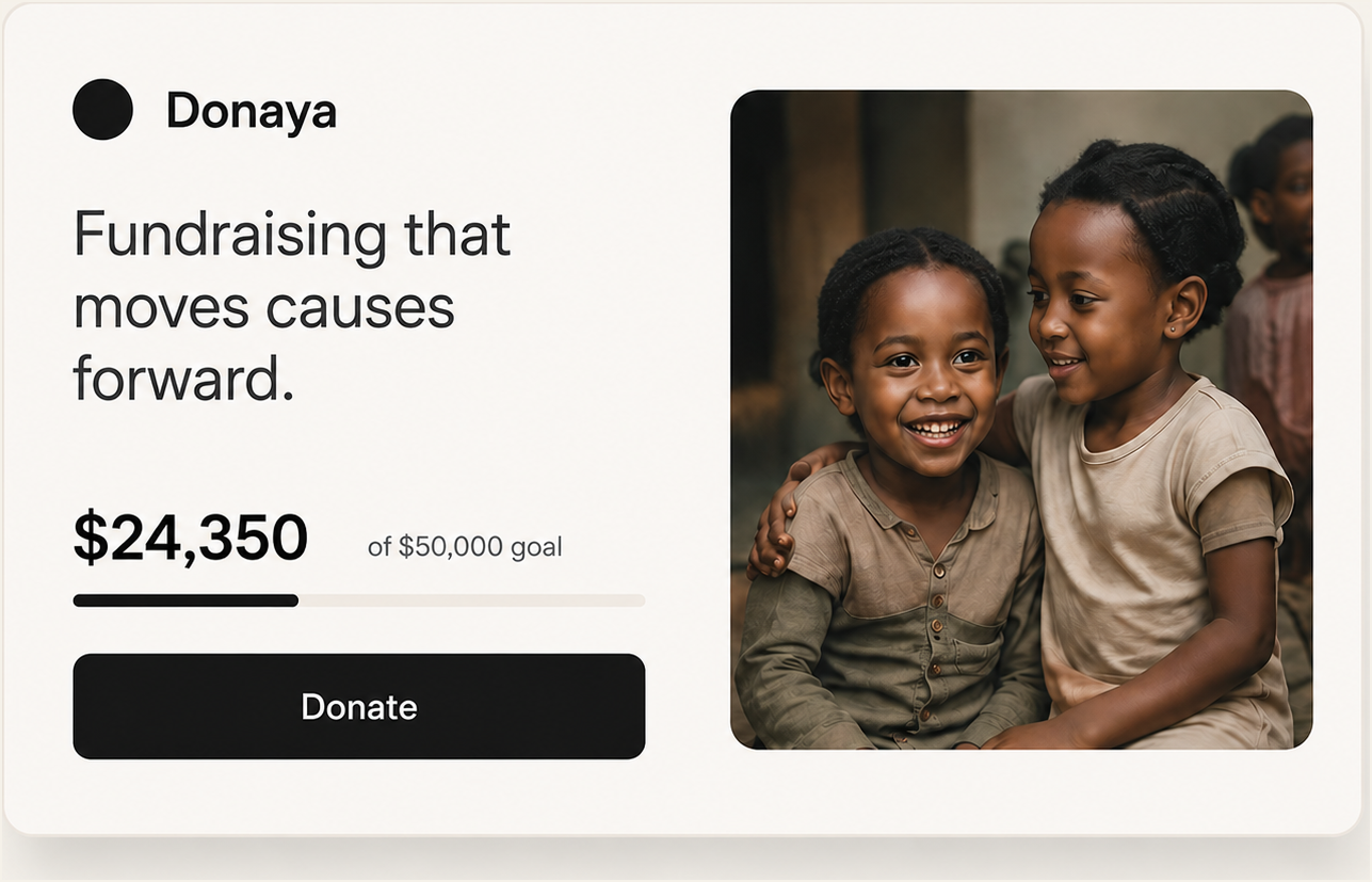 Donaya fundraising product card
