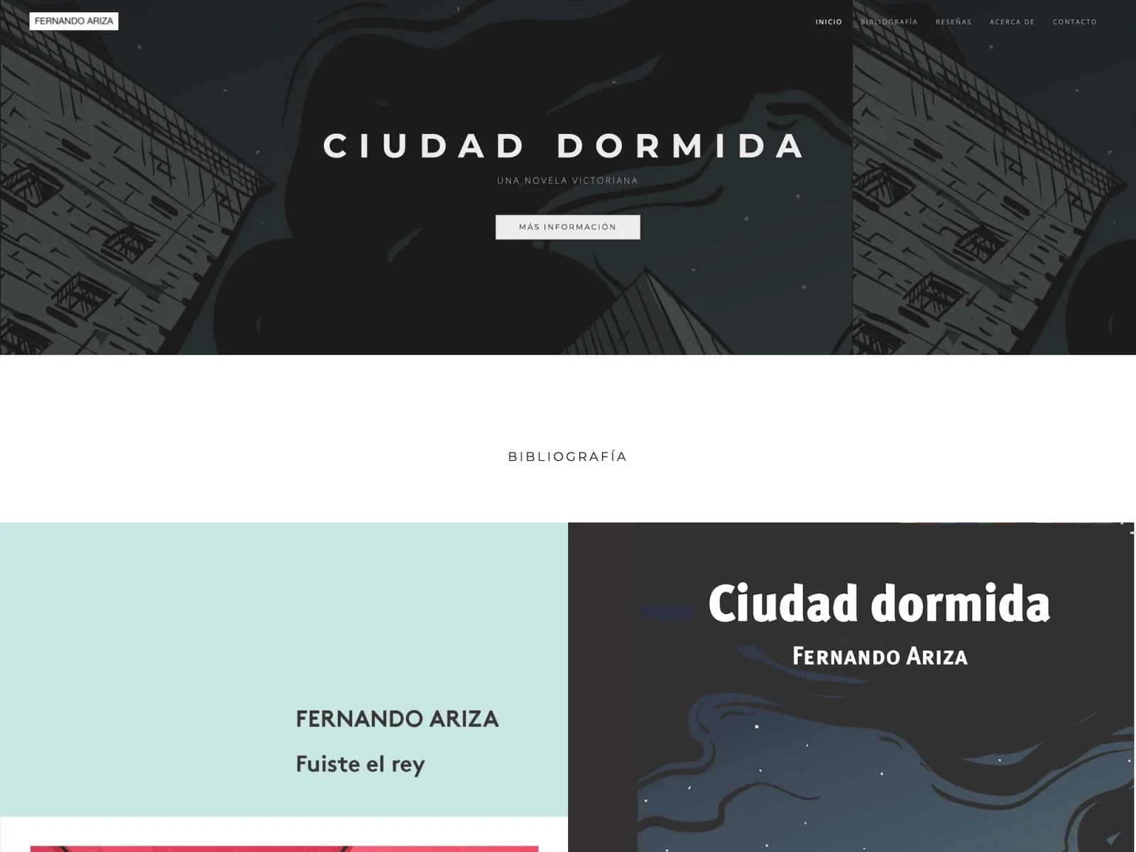 FerAriza personal website homepage.