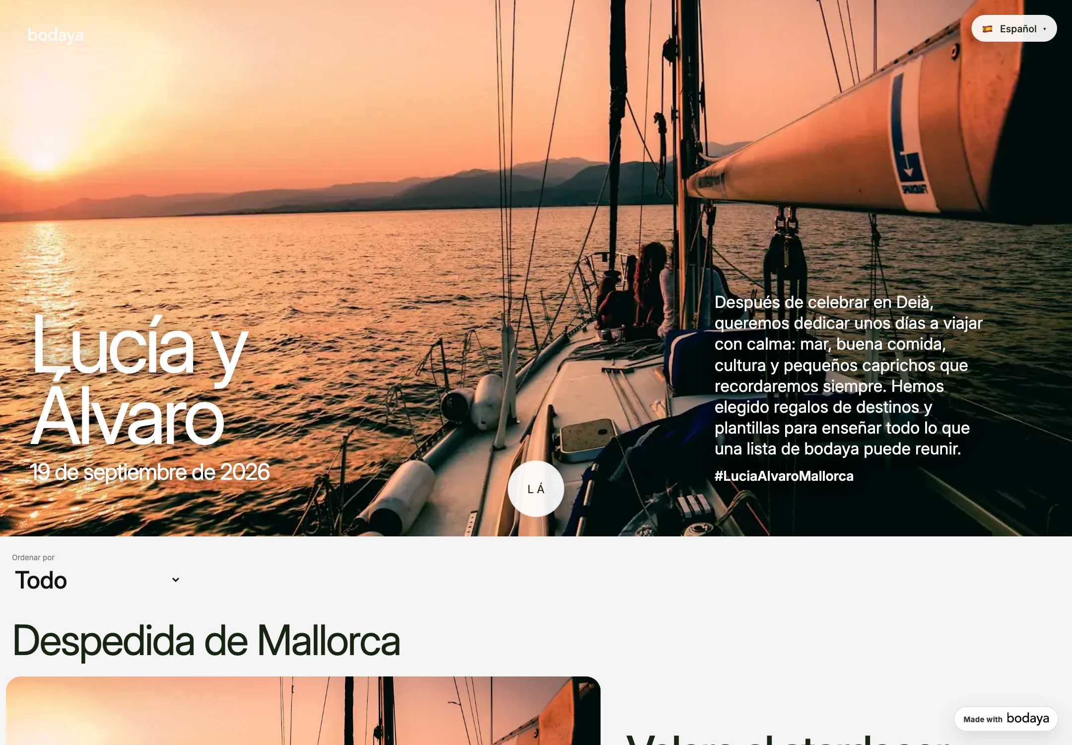 bodaya: travel gift registry