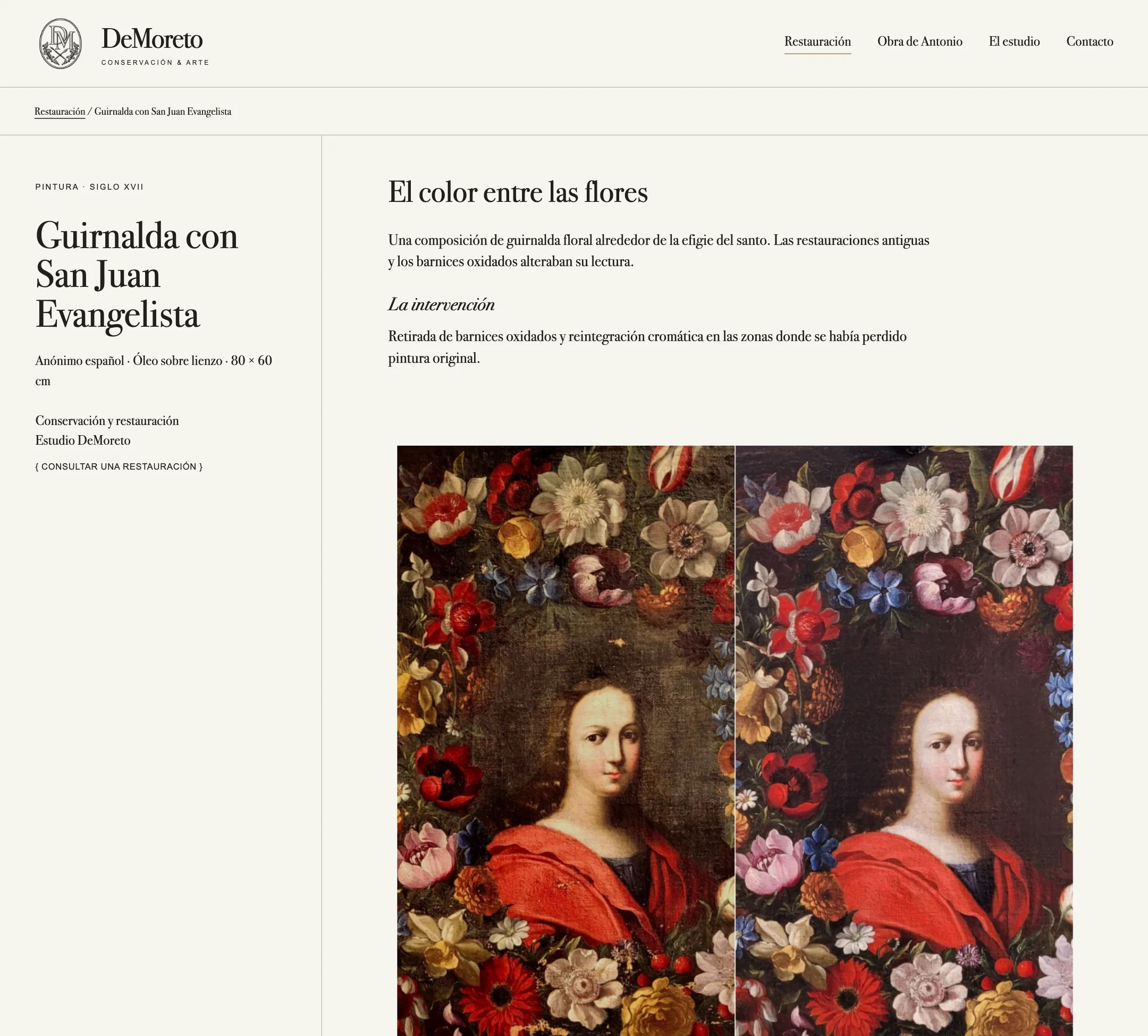 demoreto: artwork restoration story