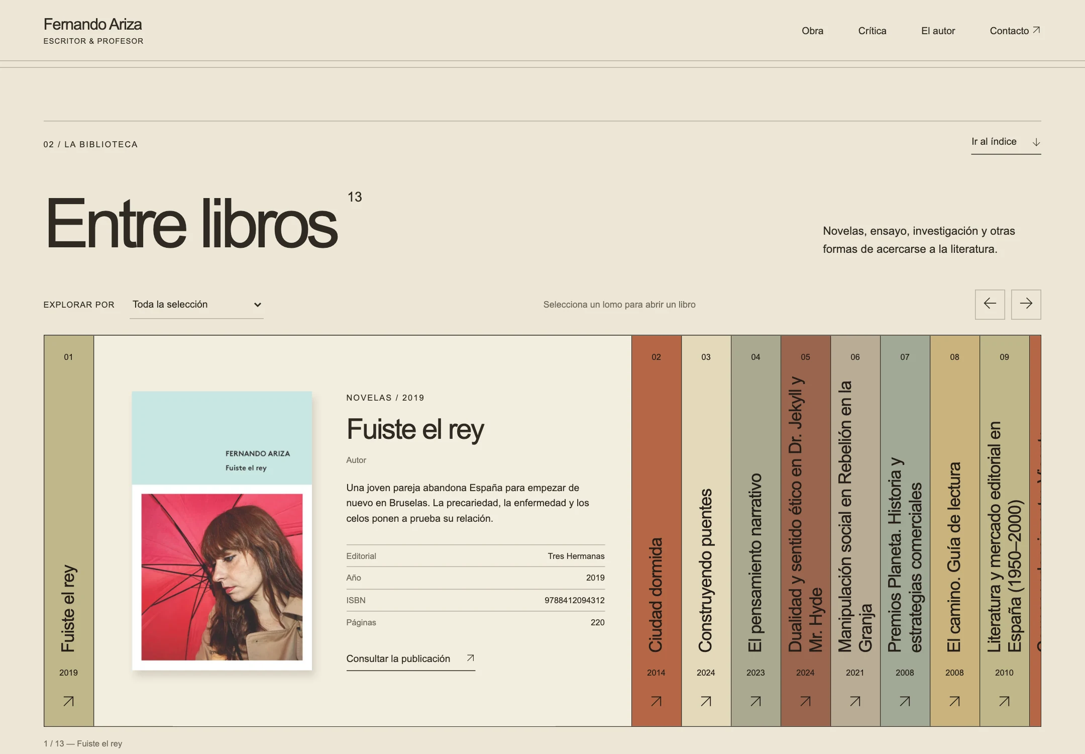 fer-ariza: interactive book library