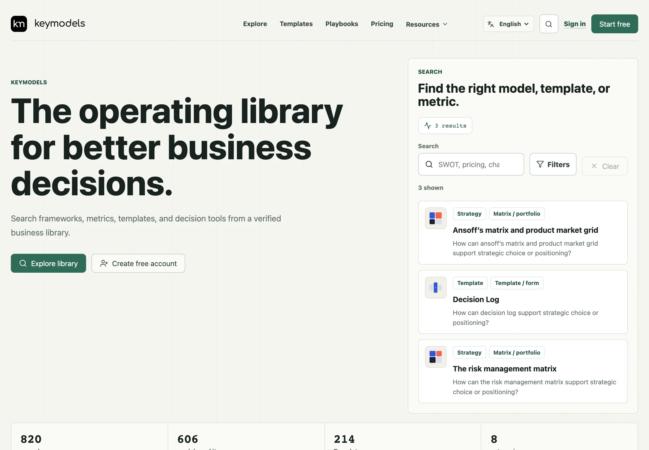 Key Models website captured from its current live design